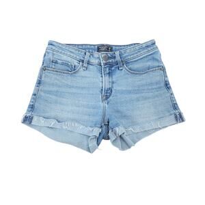 Abercrombie & Fitch Harper Low Rise Shorts Light Wash Blue Denim 2
